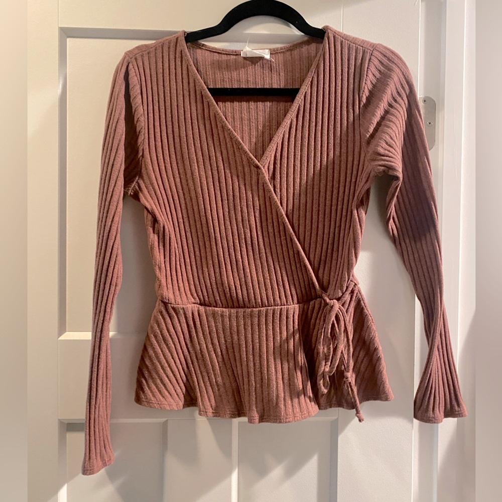 Maroon Wrap Blouse